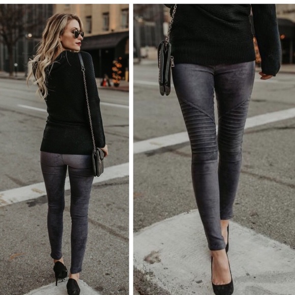 ❤️❤️Heather Grey Moto trousers - Picture 3 of 4